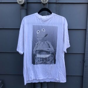CALVIN KLEIN XXL XL KERMIT THE FROG PARODY T-SHIRT WHITE PRE OWNED FUNNY
